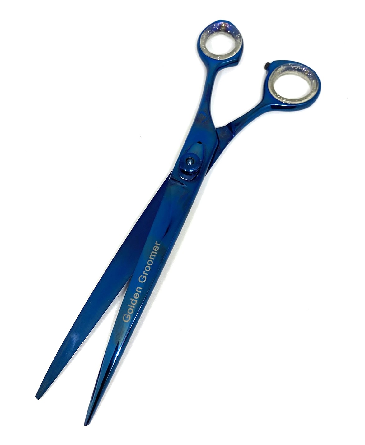 Tesoura Reta Navalha 7,5&quot; Azul Golden Groomer