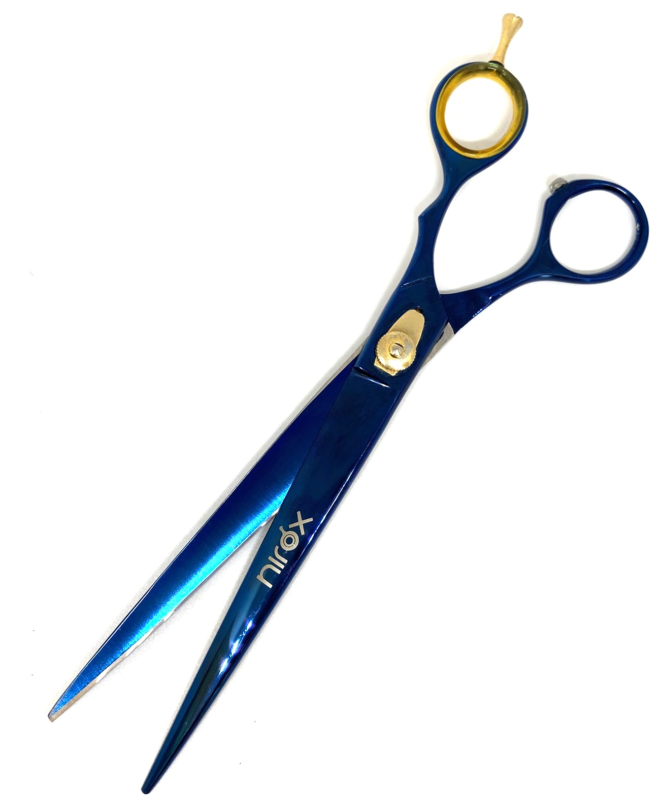 Tesoura Reta 8&quot; Azul Nirox + Estojo