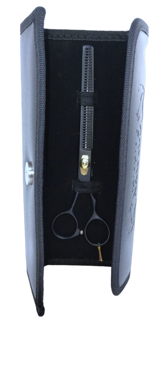 Tesoura Semi Dentada 7.5&quot; Golden Groomer Preta
