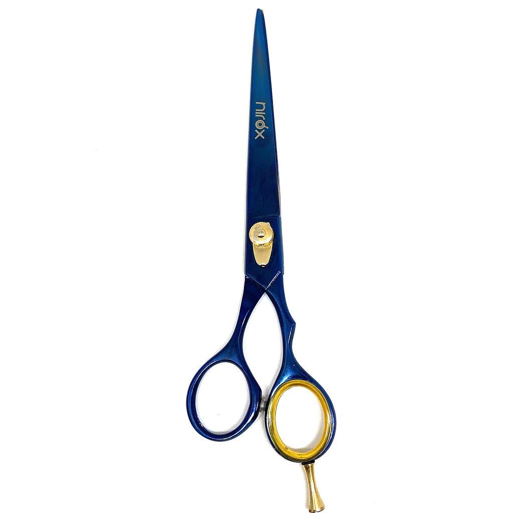 Tesoura Reta 8&quot; Azul Nirox + Estojo