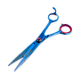 Tesoura Reta UAU+ Navalha  8" Azul