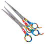 Tesoura Reta 7,5" Precision Edge Cabo Acrilico Colorido